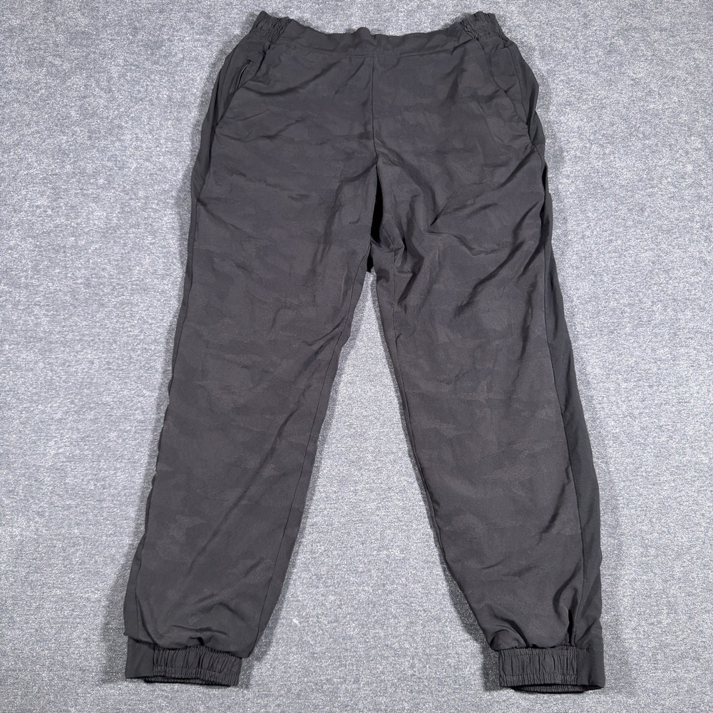 Athleta Brooklyn Textured Lined Jogger Womens 10P Black Camo Elastic Waist